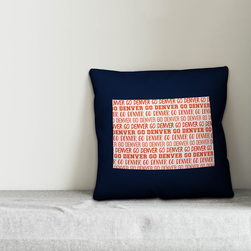 Coussin décoratif de l’équipe colorado go