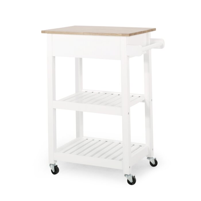 Winston Porter Solid Wood Kitchen Cart & Reviews | Wayfair