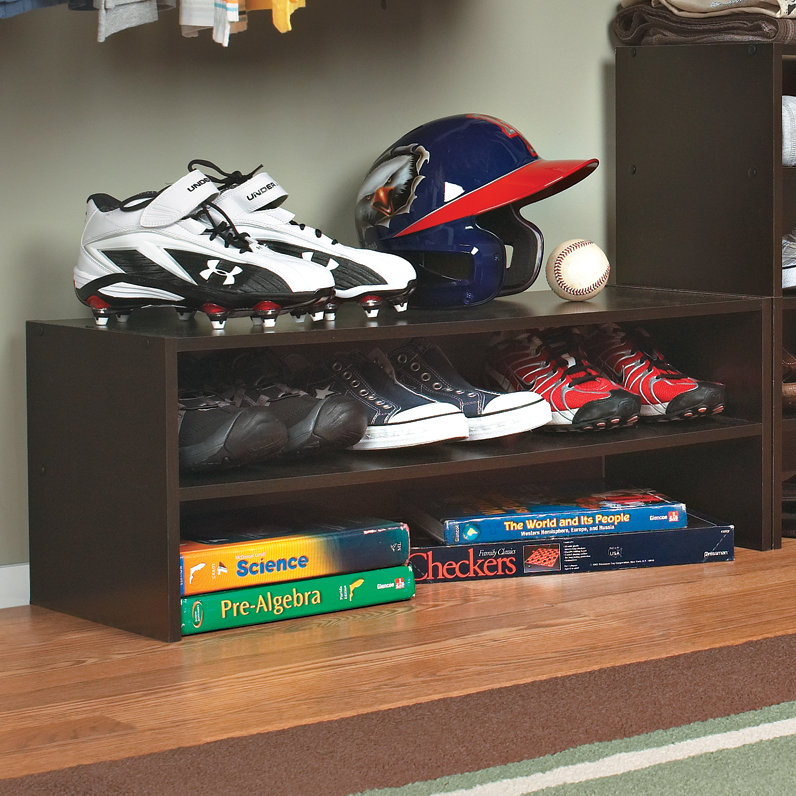 Range-chaussures empilable pour organiser six paires de chaussures, Espresso