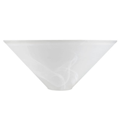 Abat-jour empire en verre (vissé) en blanc