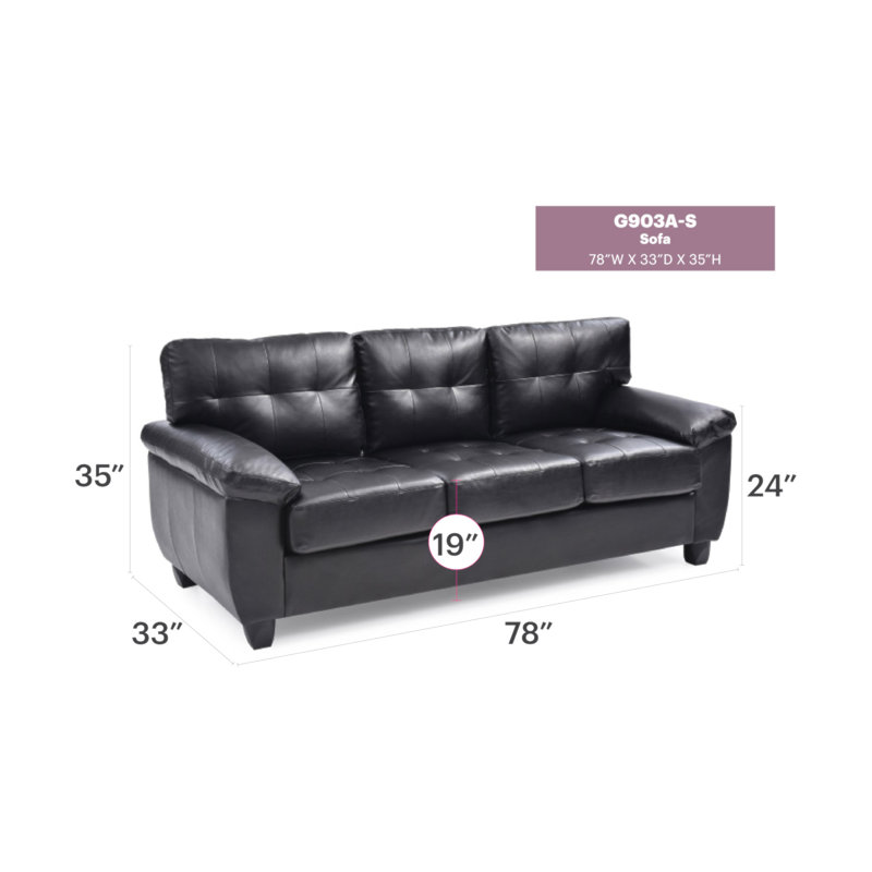 Canapé Gallant G903A-S, Black