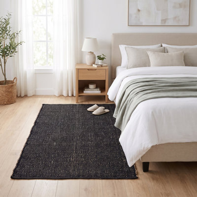 Tapis campagnard en jute et coton Colston