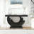 Elegant Mirrored Glass Console Table With Diamond Crush Design For Modern Entryways And Living Rooms