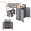 Lit mezzanine avec tiroirs, bureau et garde-robe-433401082-433401083