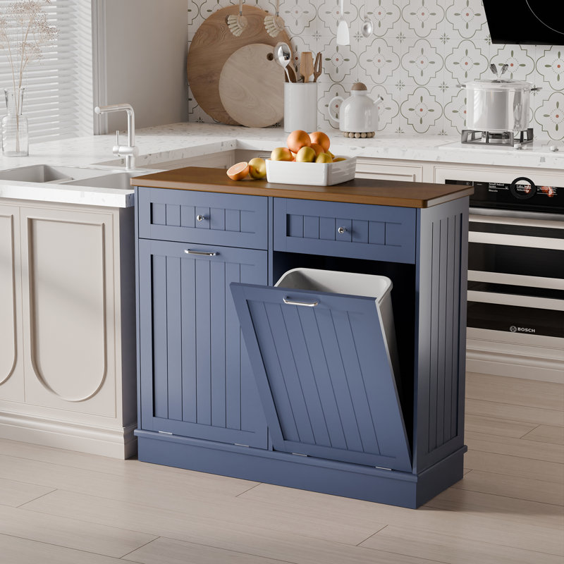 Havant Double Tilt Out Trash Cabinet 20 Gal Wooden