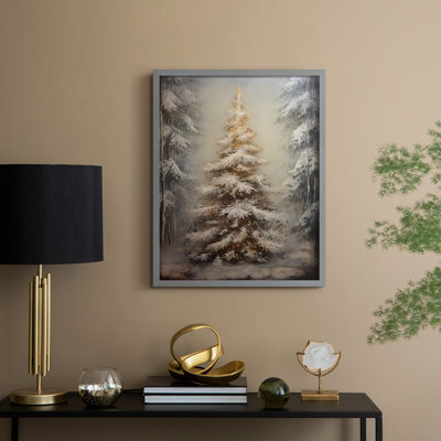 «Christmas Holiday Art Dxxxvii», reproduction d'art encadrée - bois massif