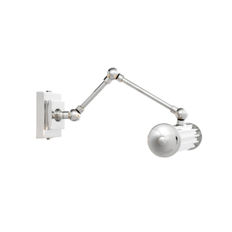 Luca Iron Swing Arm Sconce, Nickel