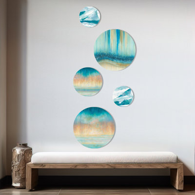 The Awakening of Dawn I - Abstract Liquid Ink Metal Wall Décor