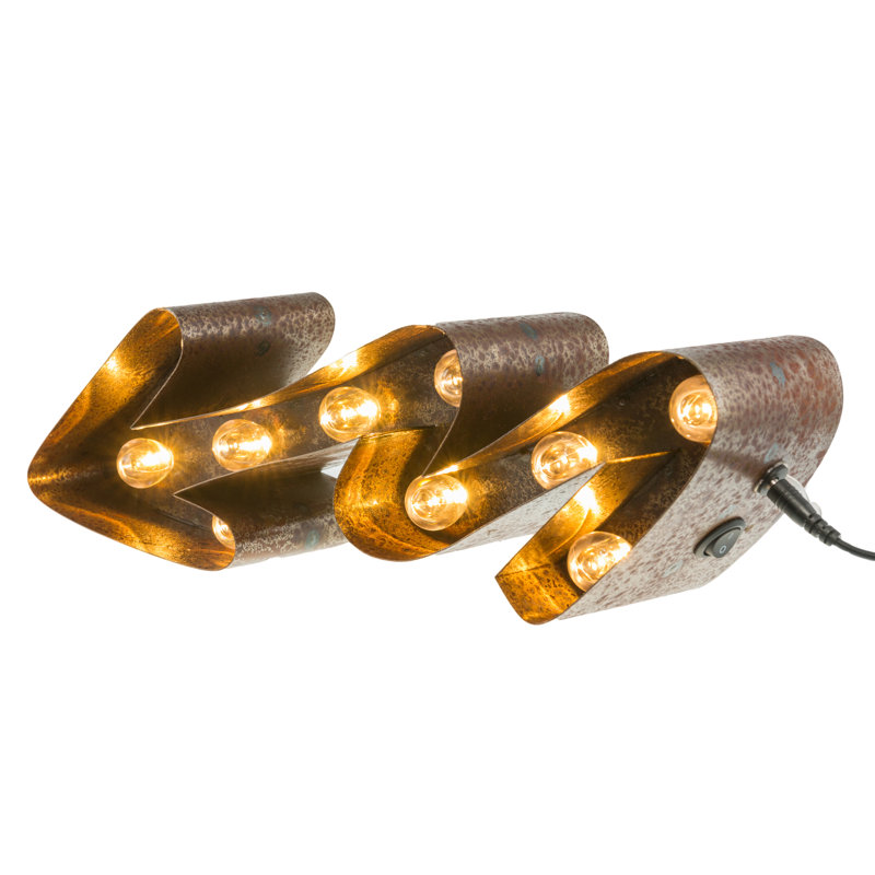 Metal Novelty Lamp, Rust