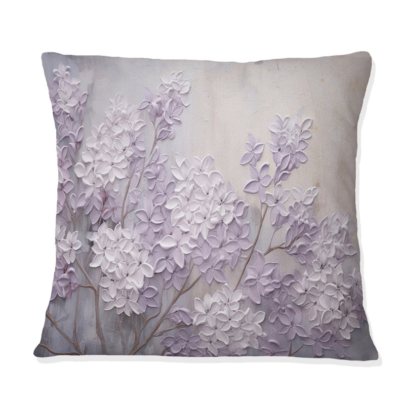 Coussin Blooming Lilac Melody I - Lilacs, 18" x 18"
