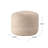 Catherin Upholstered Beige Pouf