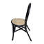 Ensemble de 2 chaises de salle à manger en rotin noir 15,5 x 20,5 x 35,5 po
