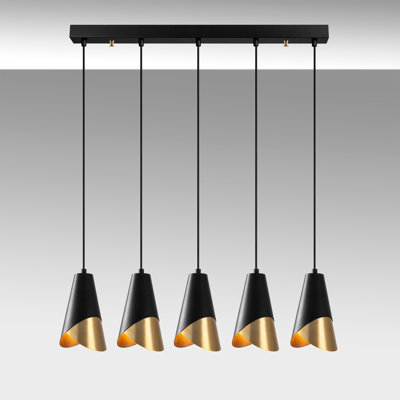 5 - Light Black/Gold Kitchen Island Pendant