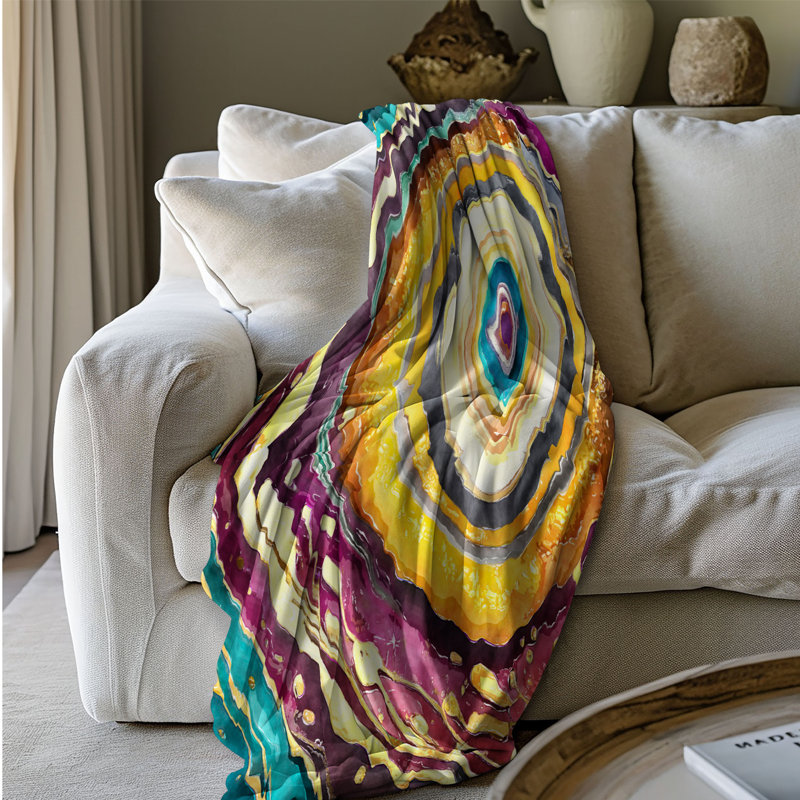 Onyx Obsidian Odyssey Throw Blanket, 60" W x 80" L