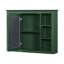 Armoire de rangement murale avec miroir et tablettes ouvertes-885887962