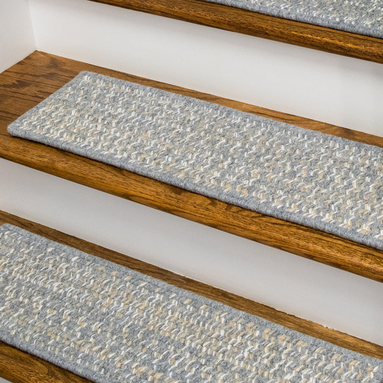 Bullnose Carpet Stair Treads Light Gray
