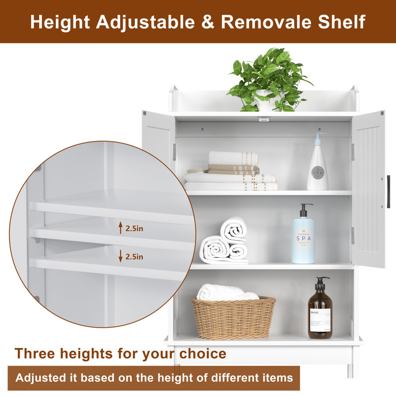 Doniphan Freestanding Over The Toilet Storage, White
