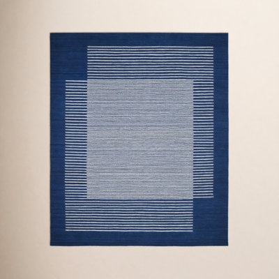 Nevins Handmade Navy/White Rug