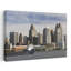 USA Michigan Wayne County Detroit along Detroit River from Windsor Ontario Canada 1 Piece Wrapped Canvas Wall Art-553229394