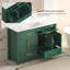 Ensemble de meuble-lavabo vert 48 po avec lavabo en résine