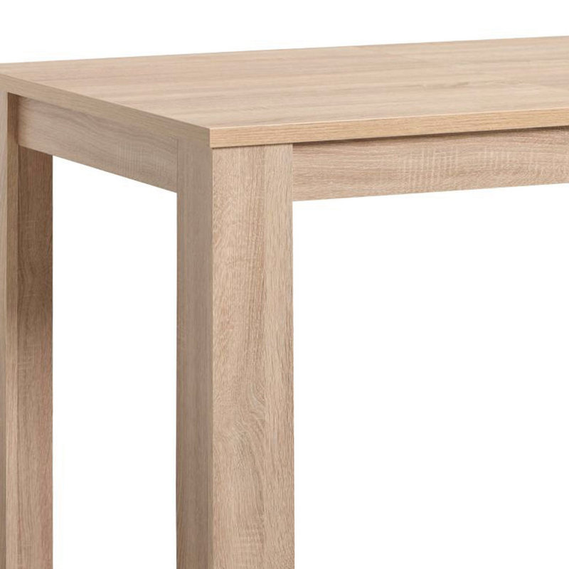 Khaelyn Rectangular Dining Table, 75cm H x 80cm L x 120cm W, Natural brown