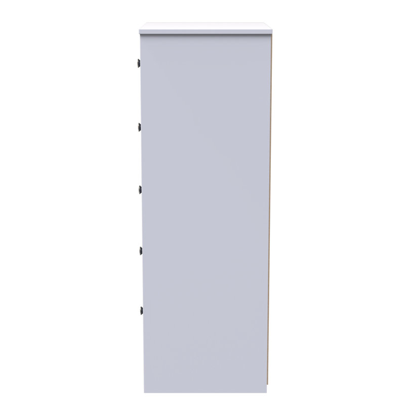 San Jose Bedside Table, Indigo Matt/White Matt