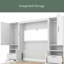 Lit escamotable double pleine grandeur avec placard, tiroirs et tablettes-401623150