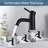Black Bathroom Sink Tap with Waste Mono Single Lever Vanity Basin Mixer Taps