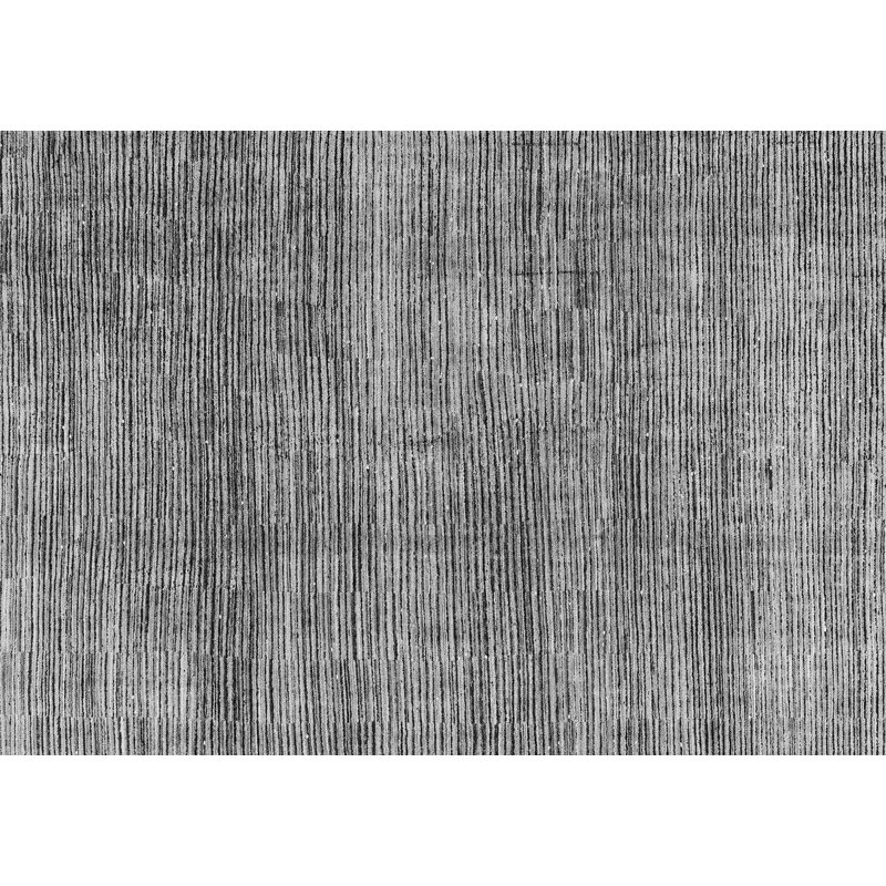 Yannic Solid Color Machine Woven Area Rug in Gray, Rectangle 2' x 3'
