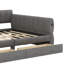 Grand lit plateforme tapissier équipé de ports USB et de tiroirs-1494111604