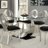 Bagdai Glass Top Metal Base Dining Table