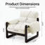 Chaise d'appoint en chenille avec siège rembourré, accoudoirs roulés et structure en bois-1833166676