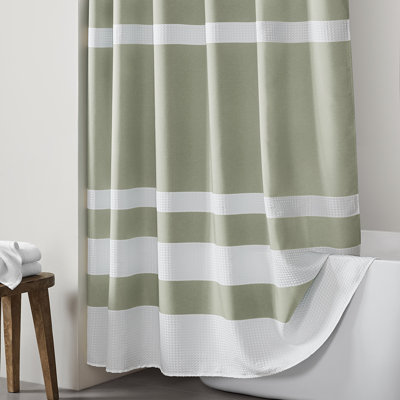 Spa Waffle Shower Curtain with 3M Treatment