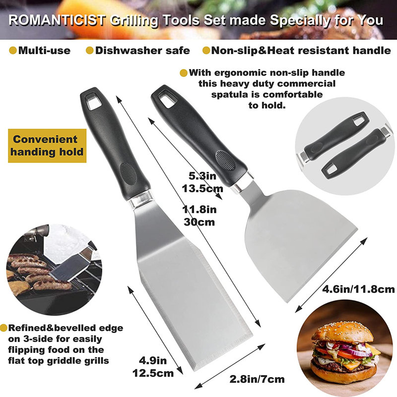 Dishwasher Safe Grilling Tool Set, Black