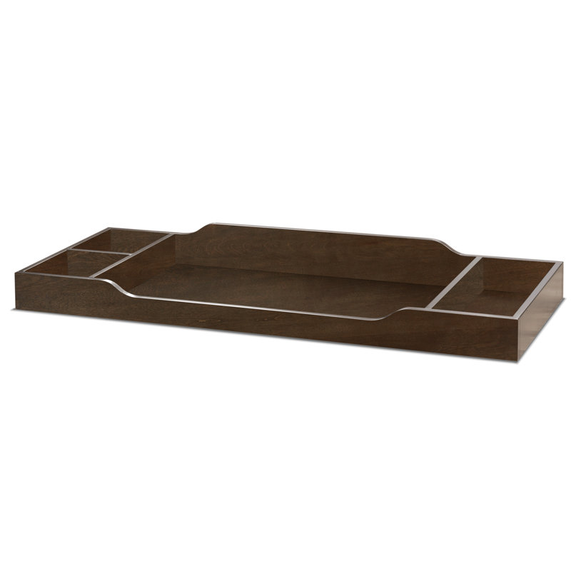 Chocolate Wood Changing Table Topper with Compartments