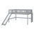 Solid Wood Floor Loft Bed With Slide And Ladder-703661508