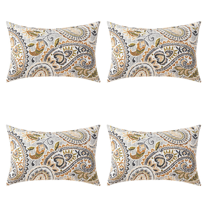 Coussin lombaire intérieur / extérieur Henrich, Ensemble de 2, Cachemire arctique