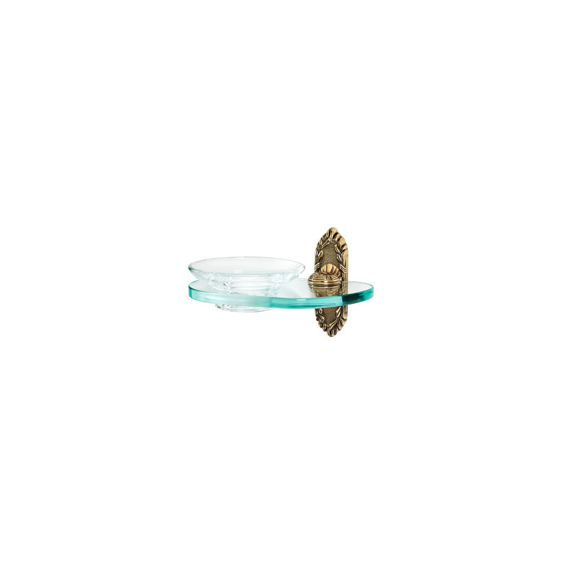 Ribbon And Reed Soap Dish, Polished Antique