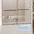 56-60 In. W X 62 In. H Frameless Double Sliding Tub Door, Bypass Tub Shower Door Soft Closing, Matte Black-123210233