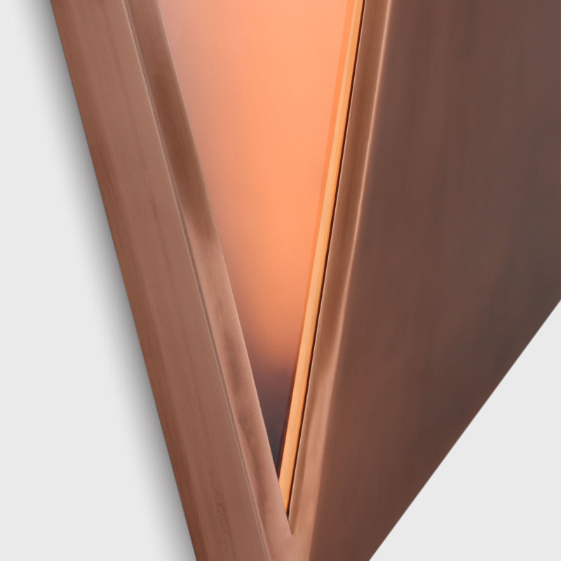 Punto LED Outdoor Wall Lantern, 30" H x 4.7" W x 13.5" D, Natural Copper