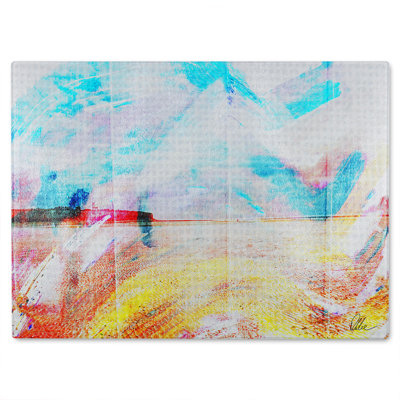 Beach View Cliffs Glass Chopping Board