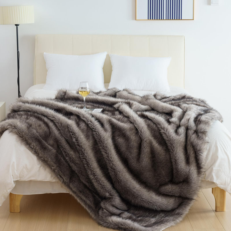 Asriel Throw Blanket, W150 x L200cm, Grey