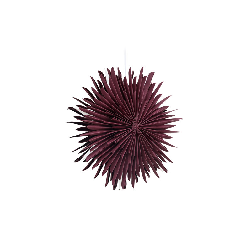 Brooklana 1 - Light Geometric Pendant, 46cm H x 46cm W x 46cm D, Dark Red