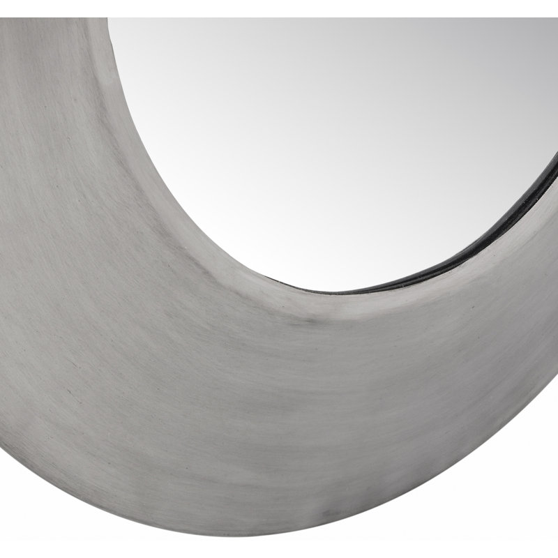 Lopp Iron Mirror, 36" H x 36" W, Silver