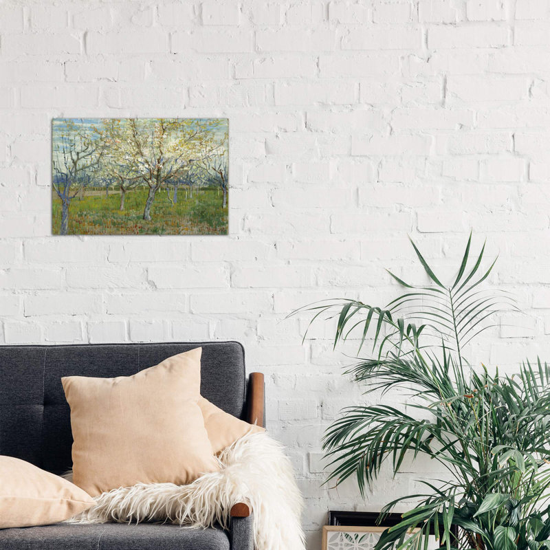 The Pink Orchard by Vincent Van Gogh - Painting on Canvas, 66.04 cm H x 45.72 cm W x 1.91 cm D, No Frame
