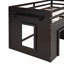 Lit mezzanine simple avec armoire et tablette-129228690
