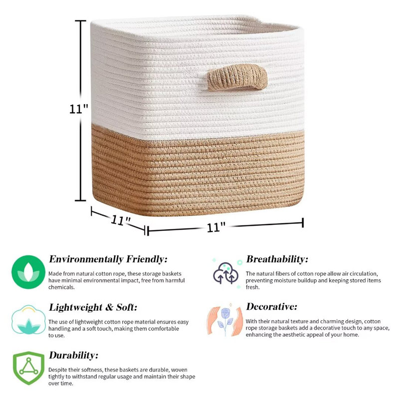Bac de rangement en tissu Gracie Oaks, Kaki