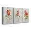 Lin géranium - ensemble de 3 peintures sur toile tendue-430582590