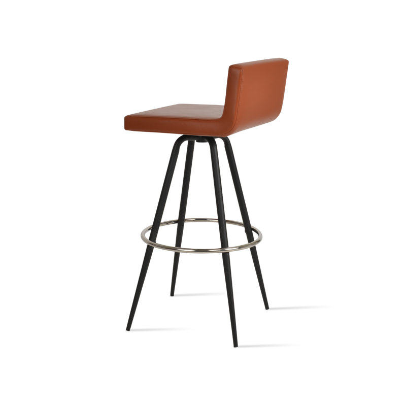 Dallas Max Swivel Stool, Black, Bar Stool (29" Seat Height), Cinnamon