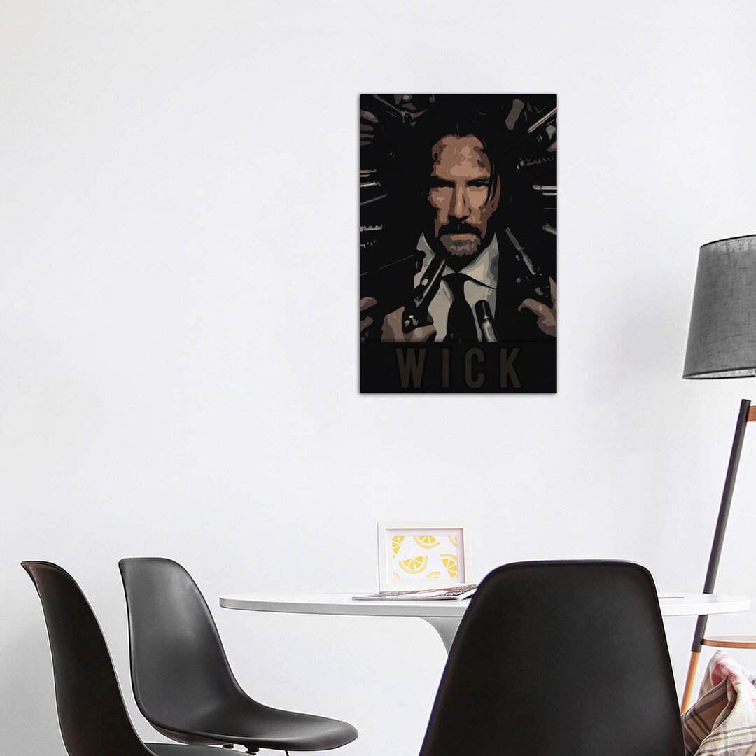 Leinwandbild - Grafikdruck „John Wick” von Durro Art